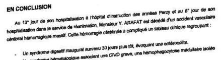 Arafat : des médecins doutent de la thèse du polonium