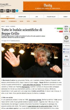 Beppe Grillo et le populisme scientifique
