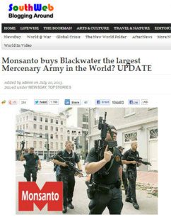 Non, Monsanto n’a pas racheté « la plus grande armée mercenaire du monde »
