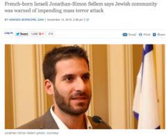 Des juifs avertis des attentats à Paris : quand le Times of Israel relaie l’intox de Jonathan Simon Sellem
