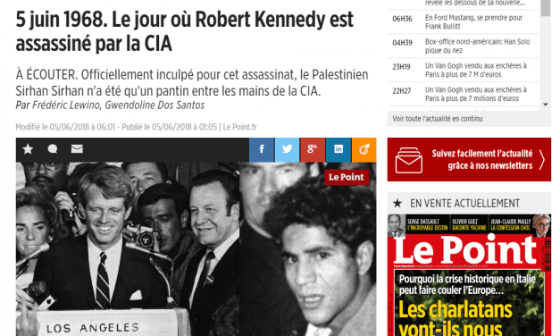 Dérapage du Point : non, la CIA n’a pas assassiné Robert Kennedy