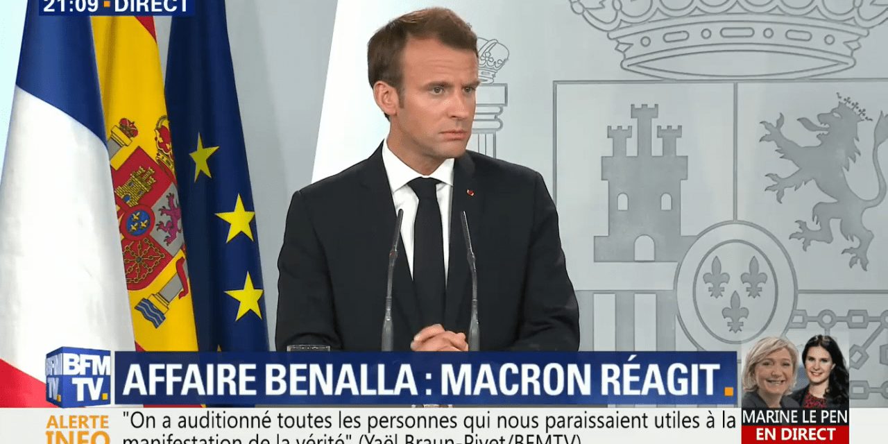 Emmanuel Macron, l’affaire Benalla et la thèse du coup monté
