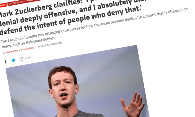 Pour Mark Zuckerberg, le négationnisme relève de la liberté d’expression