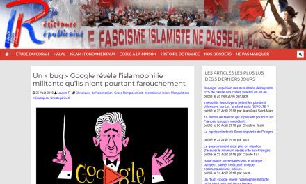 Google, Avicenne et la psychose anti-remplaciste de « Résistance républicaine »
