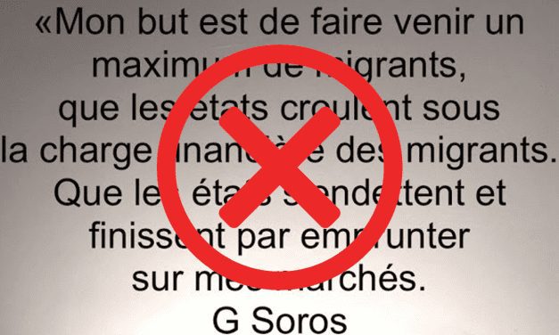 Cette phrase sur les migrants que George Soros n’a jamais prononcée
