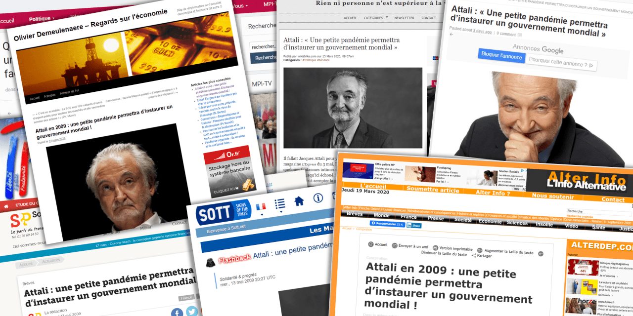 Pandemie Et Gouvernement Mondial Ces Faux Propos Que La Complosphere Attribue A Jacques Attali Conspiracy Watch L Observatoire Du Conspirationnisme