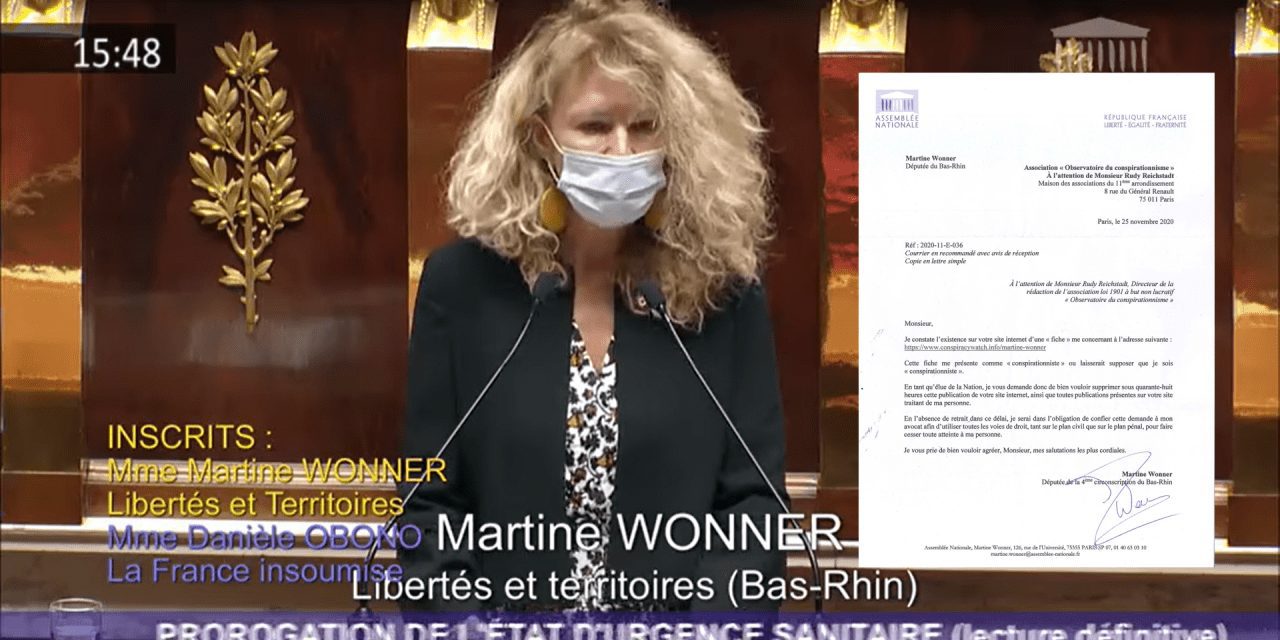 La députée Martine Wonner nous enjoint de supprimer toute publication la concernant